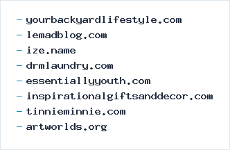 Sample of aged domains currently available for rent